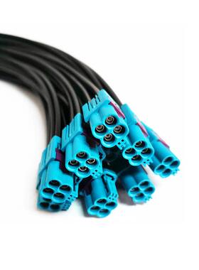 车用射频线束同轴TE泰科代用MINIFAKRA四合一RF汽车线束加工