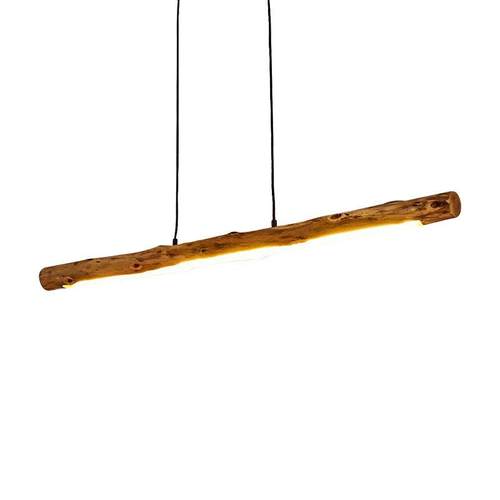 艺术灯长条餐厅吊灯侘寂风一字餐桌灯日式复古实木吧台灯中式禅意