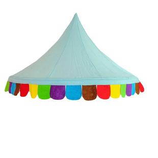 儿童帐篷室内幼儿园游戏屋吊顶半月圆挂墙读书角装饰布置床头挂账