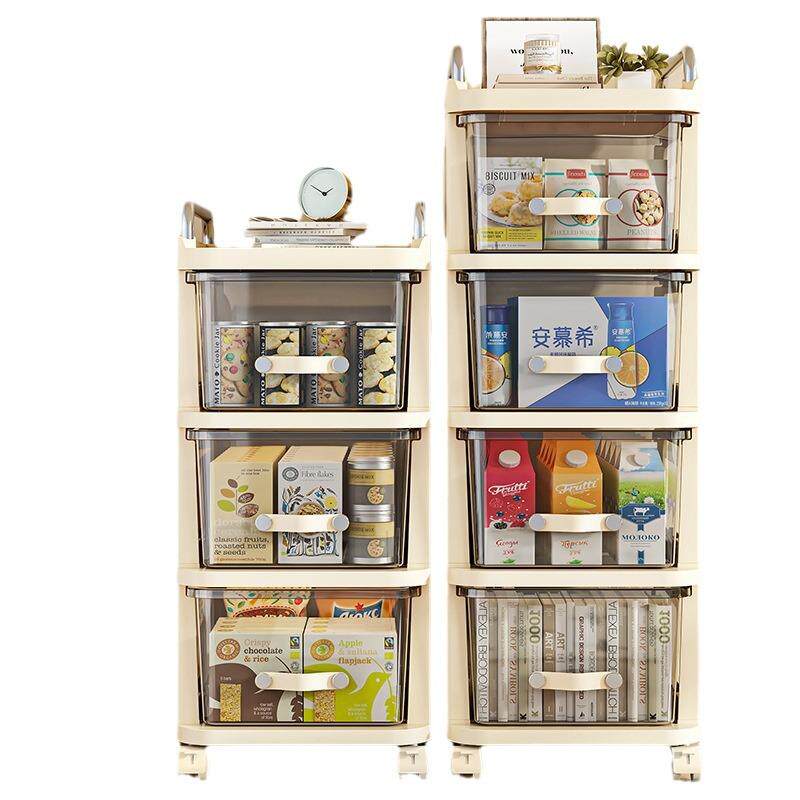 客厅置物小推车卧室收纳柜床头柜落地零食架多层大容量杂物整理架