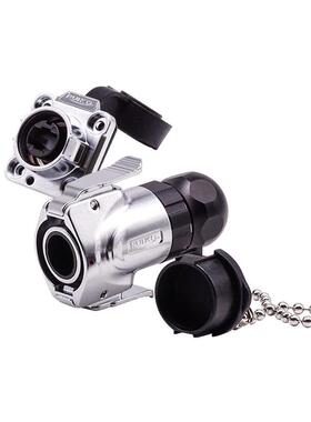 锐铠MPO光纤防水连接器J599户外航空插头MTP光纤接头2-24芯