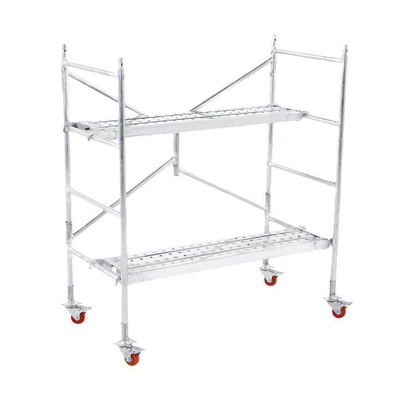 室内装修折叠拉杆架子斜撑带万向刹车脚轮加大加宽踏板脚手架