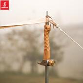 山地客新款 户外帐篷锤实木柄不锈钢锤地钉锤拔钉榔头