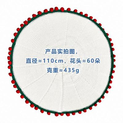 玫瑰花束毯子手工编织腈纶材料包毛线团钩织花朵毛毯铃兰花毯成品