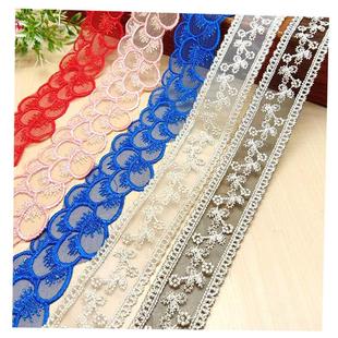 厂家现货水溶刺绣花边金银线网纱蕾丝花边DIY头饰蝴蝶结材料