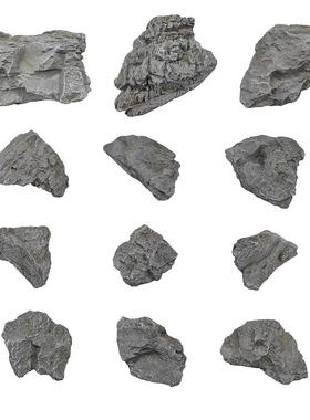 仿真PU泡沫石头景观假泡沫石头灰色酒店园林工程沙生石黑山石