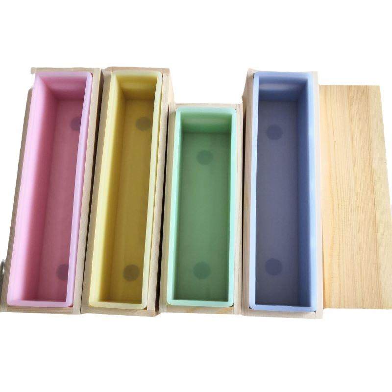长方形吐司手工皂硅胶模具带木盒内尺寸31*7*8cm