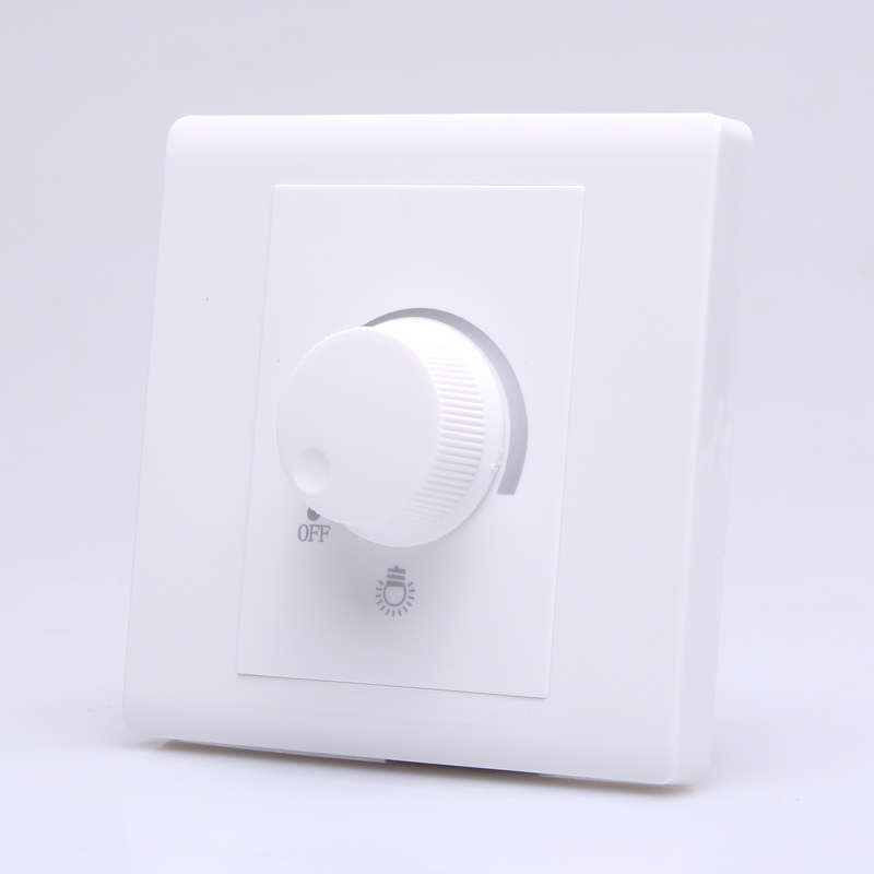 无极调光开关可控硅调光面板旋钮开关650W500W 220VC9M2索典电