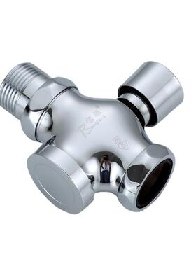 冲铜手按阀式大便洗冲洗阀自闭型卫生31187间延时四通厂家