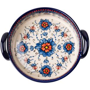 邦成波兰陶餐家手柄碗创意瓷汤碗泡面碗烘焙烤BC7187碗沙具拉碗双