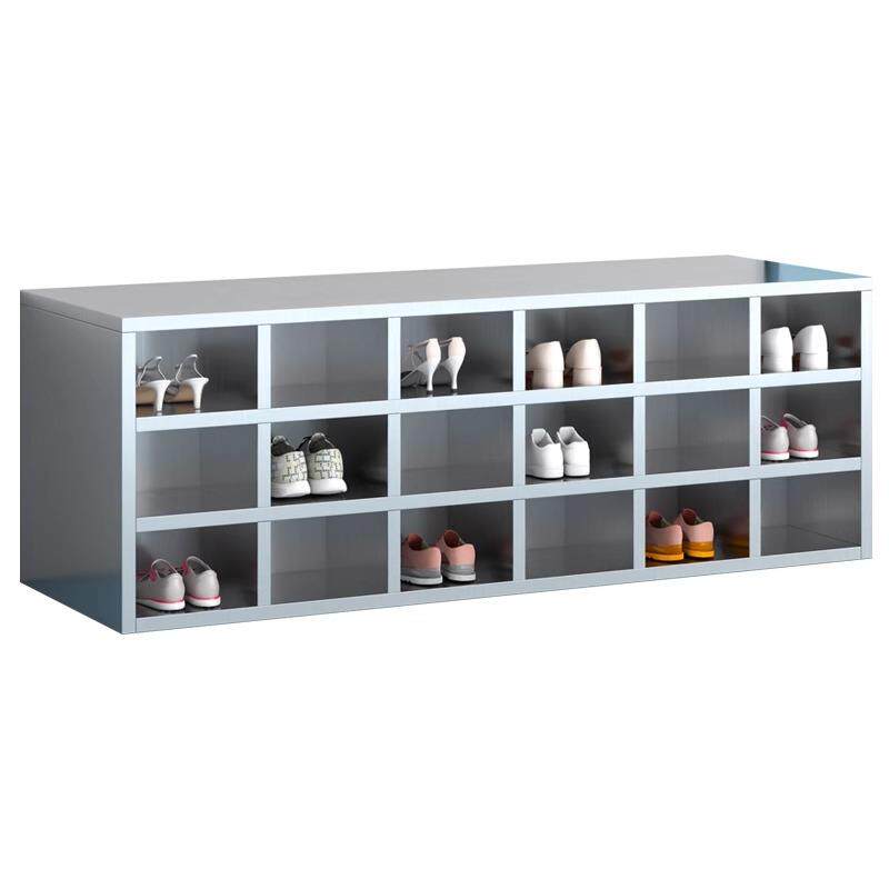 不锈钢鞋柜员工带门更衣室车间换鞋工厂无尘单双面更鞋柜净化鞋凳