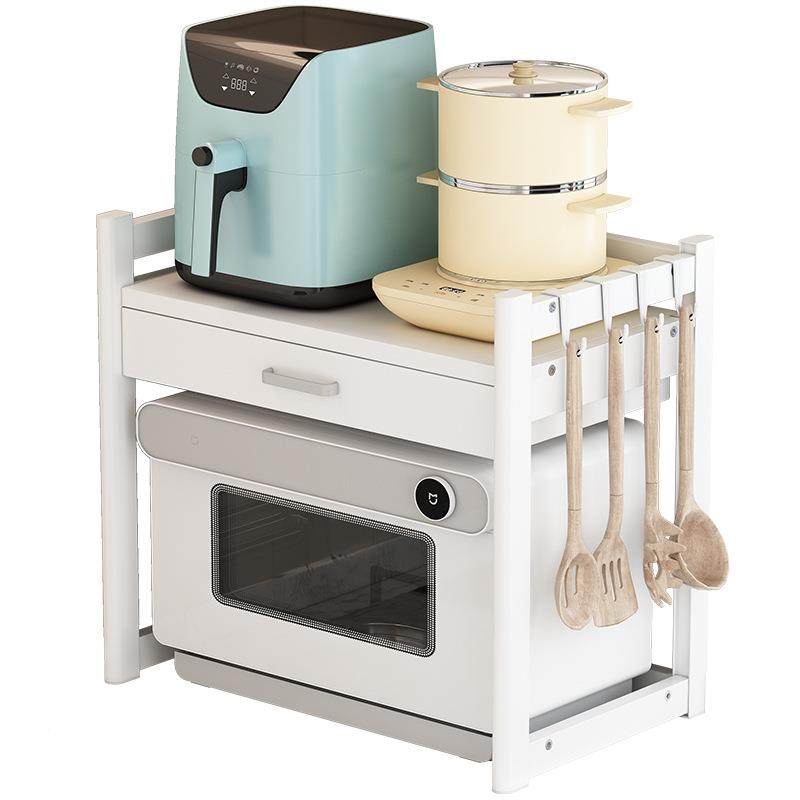 厨房带微空波炉置物架家用台面双层抽屉调节烤箱气炸锅7D40收纳架,厨房/烹饪用具,抹布架/厨房清洁收纳架,淘宝优惠券,粉丝福利购,淘宝优惠卷