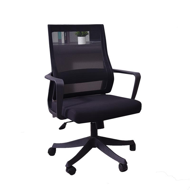 会议办公椅子做不累网布职员久弓形椅家f-0021可用升降旋转培训椅