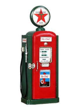 欧式复古铁艺加油机模型摆件手工金属储物柜酒柜创意家居软装饰品