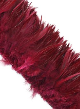 毛5羽-6英寸品红YEY尖鸡服装饰辅料公鸡羽毛di毛y