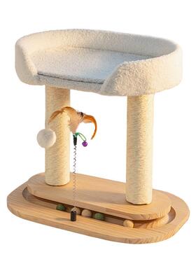 网红转盘树猫猫一体YCG猫爬架大型猫布偶缅因攀爬剑麻猫柱子屋窝