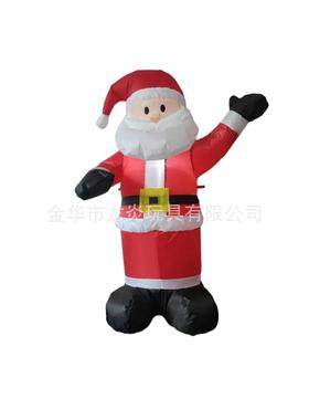 老1.2米充气圣气诞老人模挥手圣YIB圣诞人充气诞气模