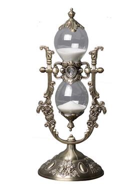 欧式创意沙漏计时器家居装饰摆件金属工艺品乔迁生日礼品外贸