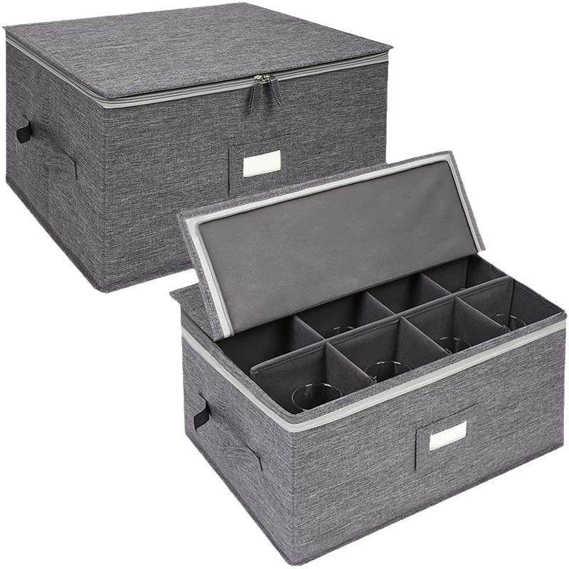 定制12格红酒杯收纳盒，高脚酒杯储存箱热销红酒杯收纳箱