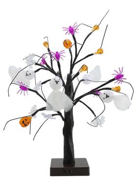 万圣节节瓜蜘蛛白桦树灯酒鬼吧鬼南屋摆件SWV装饰造型小夜灯