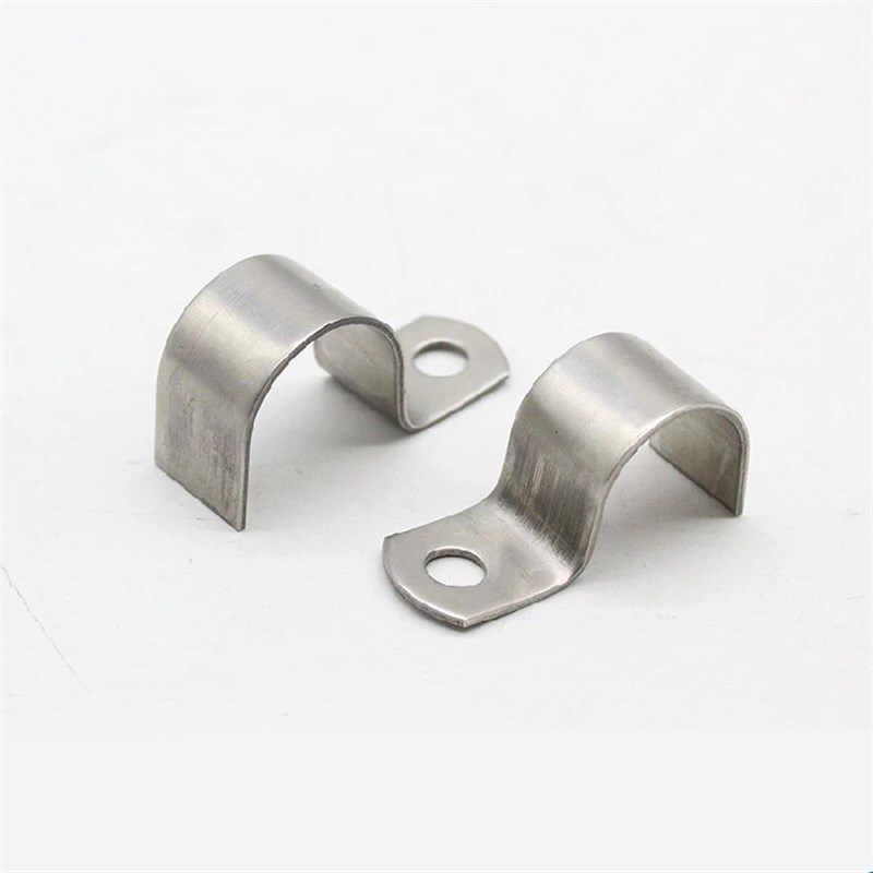 加厚304不锈钢管卡单边骑马卡欧姆卡马鞍卡U型固定卡子水管卡箍