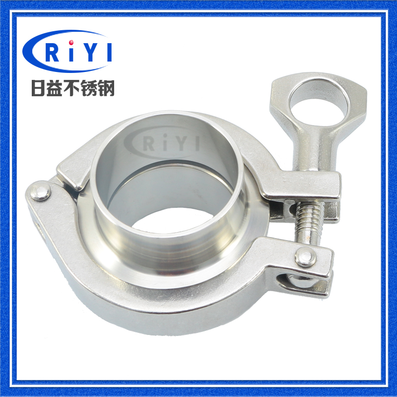 304不锈钢卫生级卡箍快装接头套装 卡盘大口径焊接端头固定卡扣套