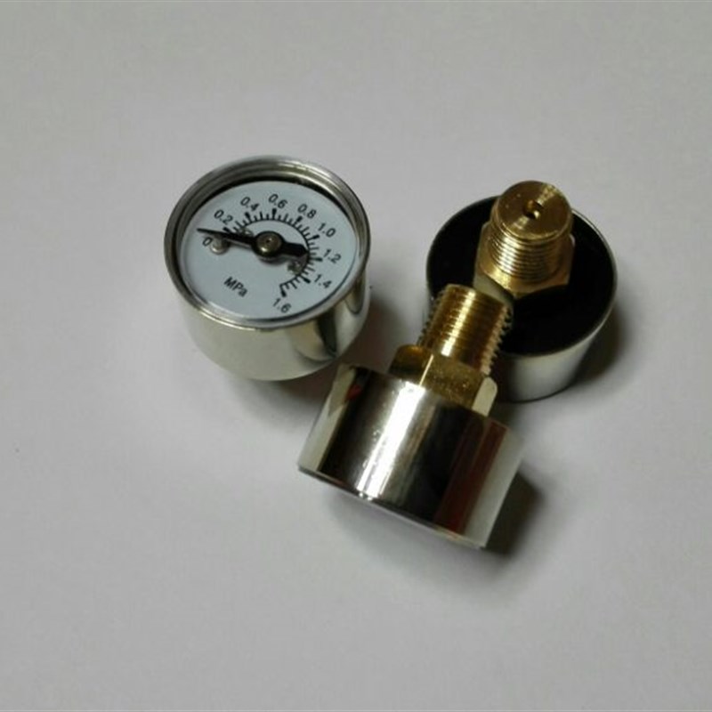 小压力表 直径25mm 金属压力表 压力0~1.6mpa Y-25Z 螺纹m10X1
