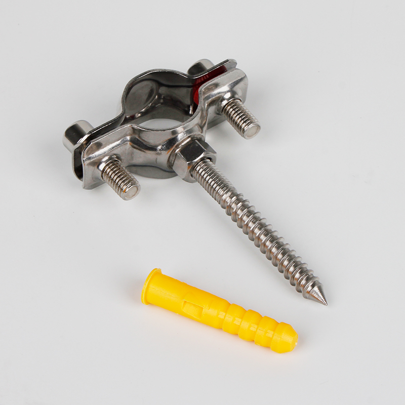 304不锈钢卡扣管支架膨胀螺钉钢管固定夹管道抱箍PVC管卡水管卡子