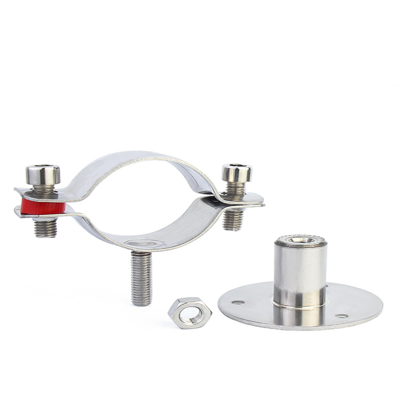 304不锈钢卡扣固定器管卡固定支架可调节管夹水管固定卡扣拉紧器