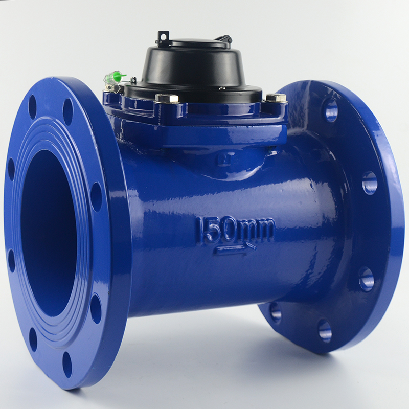 宁波可拆卸LXLC水平螺翼式干式DN100大口径法兰远传水表RS485