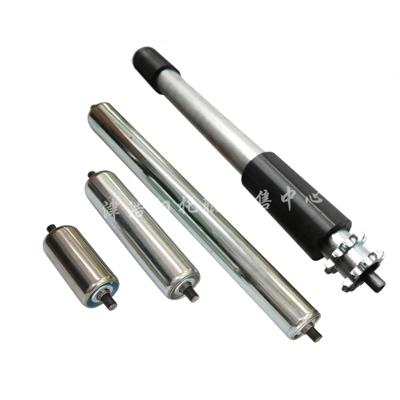 定做不锈钢镀锌单链轮双链轮托辊无动力托辊动力滚筒流水线滚筒