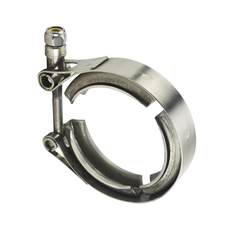 304不锈钢高防锈耐高温V型卡箍 排气管v型沟槽卡箍管卡子管箍