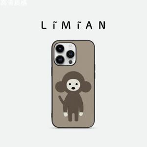 里面新款LM｜乖乖小猴子系列真皮拼贴手机壳趣味可爱卡通壳壳小色