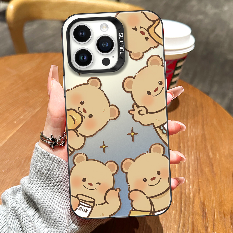 黄油小熊适用小米14手机壳新款红米note13pro创意k70可爱60彩银壳12防摔11ultra小众mix网红个性10civi保护套