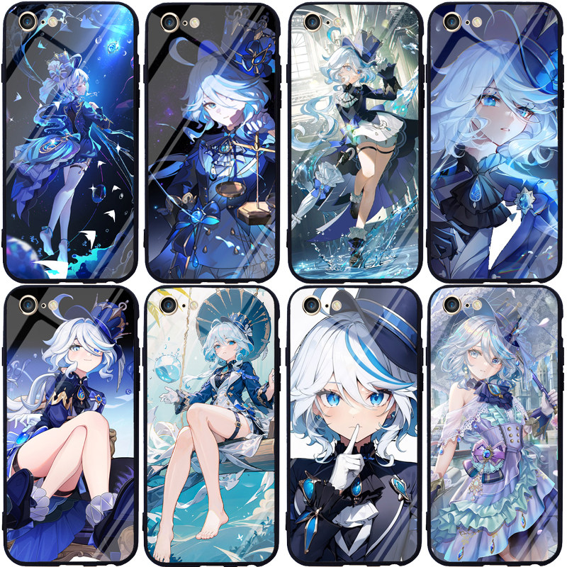 原神芙卡洛斯水神芙宁娜手机壳适用苹果14 13 12vivox90华为nova10OPPOreno8小米13荣耀80黑鲨5一加11红米k60