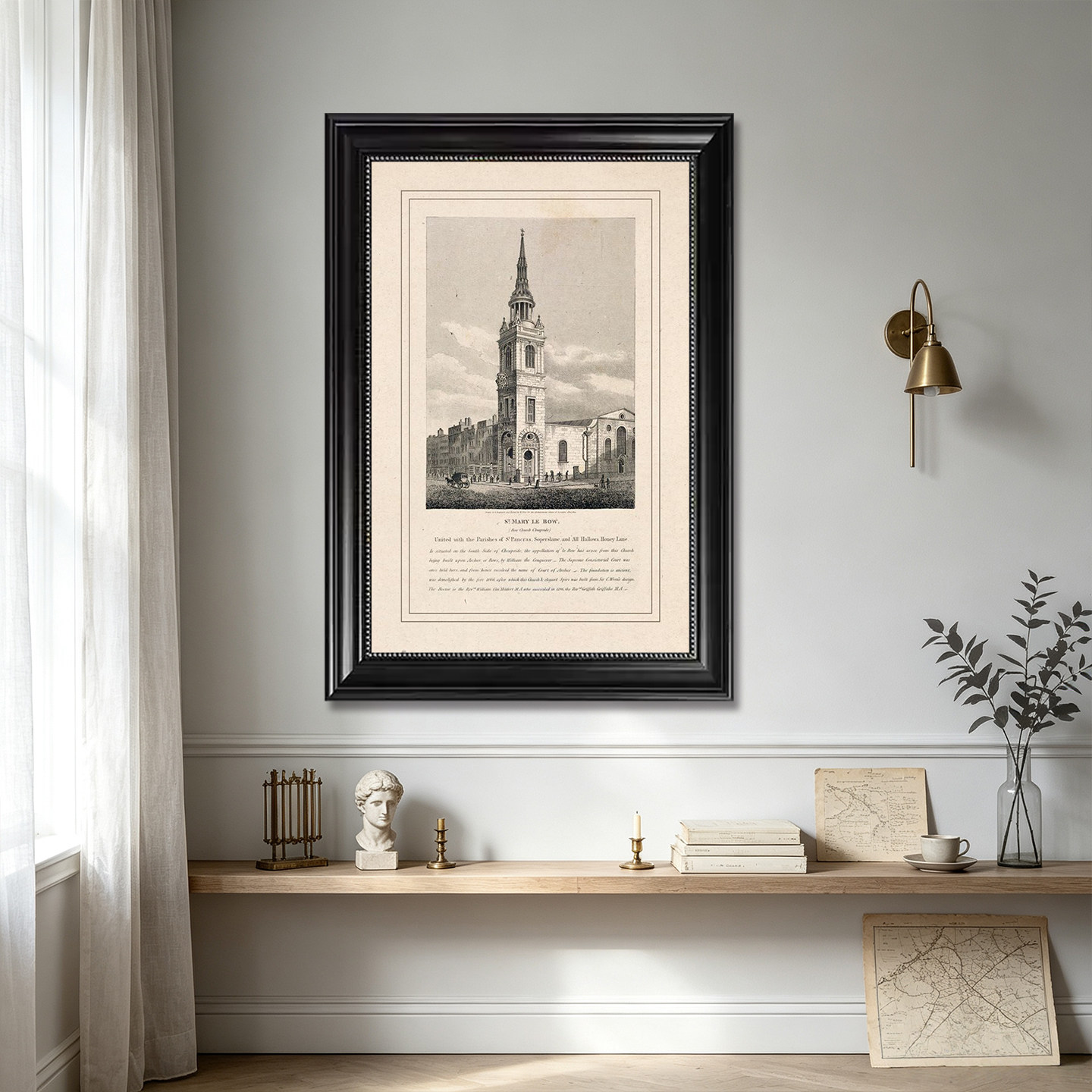 欧式风中古风复古古典尖塔建筑素描挂画客厅走廊墙面装饰装饰画