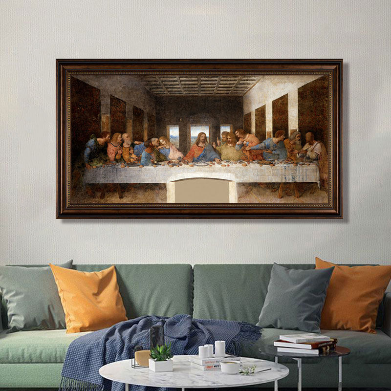 世界名画达芬奇最后的晚餐装饰画客厅沙发背景墙挂画酒店走廊壁画