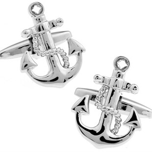极速Free Shipping Cufflinks Retail Novelty Sail Design Blue