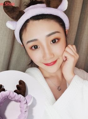 极速Wash Face Hair Holder Hairbands Soft Warm Coral Fleece B