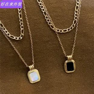 chain 极速elegant temperament clavicle sweater simple