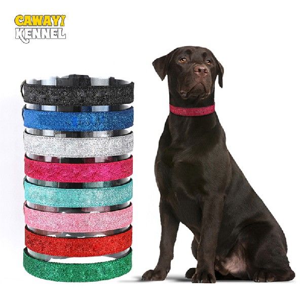 CAWAYI KENNEL Adjustable Nylon Leather Pet Dogs Collar