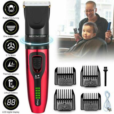 极速Electric Cordless Hair Trimmer Barber Haircut USB Rechar