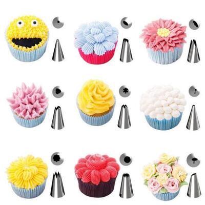 36Pcs/Set Stainless Steel Icing Piping Cake Nozzles Russian