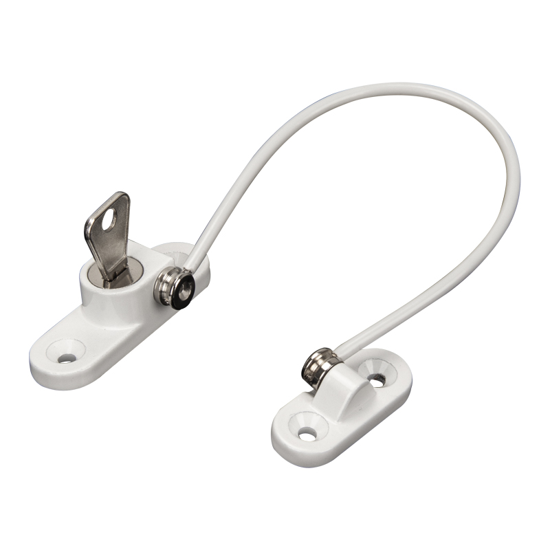 窗锁不锈钢丝绳平开窗户锁内外推窗防盗锁儿童安全防护锁限位锁扣