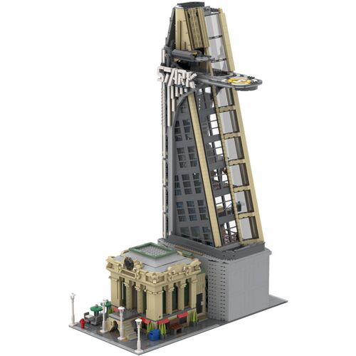 极速MOC Berhmte Architektur Stark Turm EINE Teil Bausteine