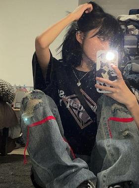 Varofi straight pants girl hiphop high set hot girl  women j