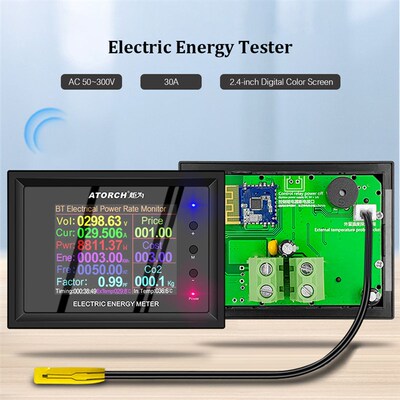 极速AC 50~300V 30A Electric Voltmeter Ammeter Energy Tester