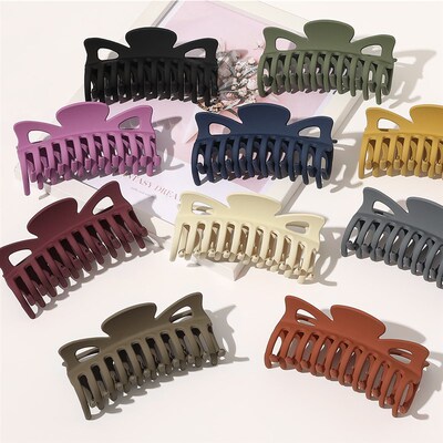 极速Fashion Solid Large Hair Claws Elegant Hair Clips Hairpi