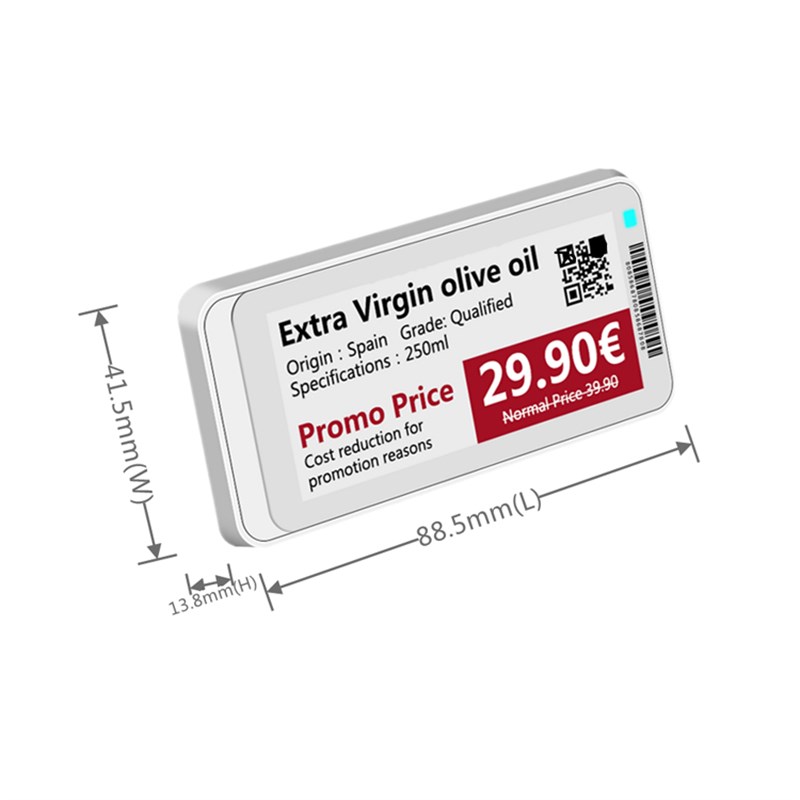 2.9英寸墨水屏防水版智能快速变价超低能耗电子货架价格标签