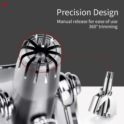 Nose Hair Ear Trimmer For Men Stainless Steel Manual Washabl